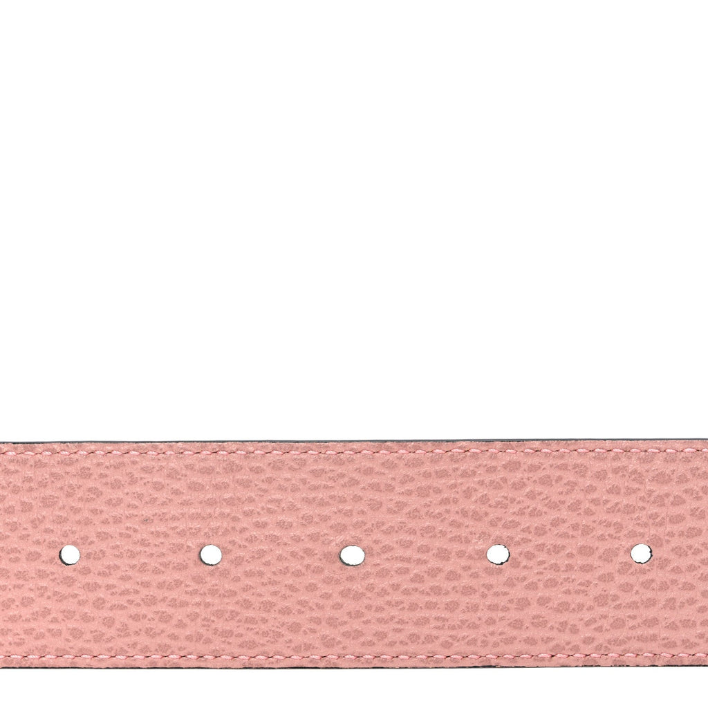 Gucci Calfskin 1973 Reversible Belt 95 38 Black Pink