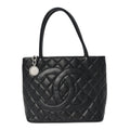 Chanel Caviar Quilted Medallion Tote Black