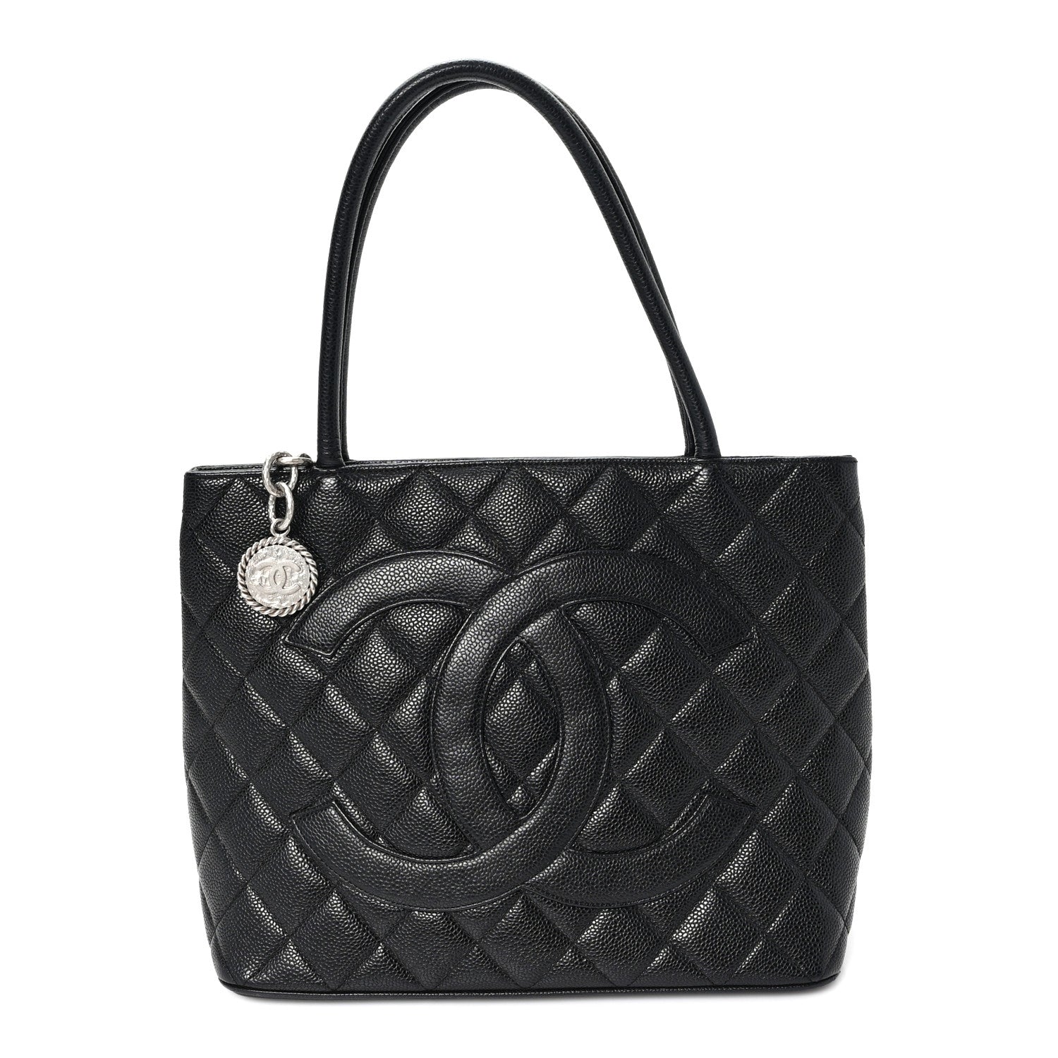 Chanel Caviar Quilted Medallion Tote Black