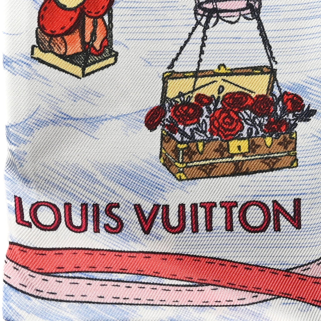 Louis Vuitton Silk Monogram Up And Away Bandeau Blue