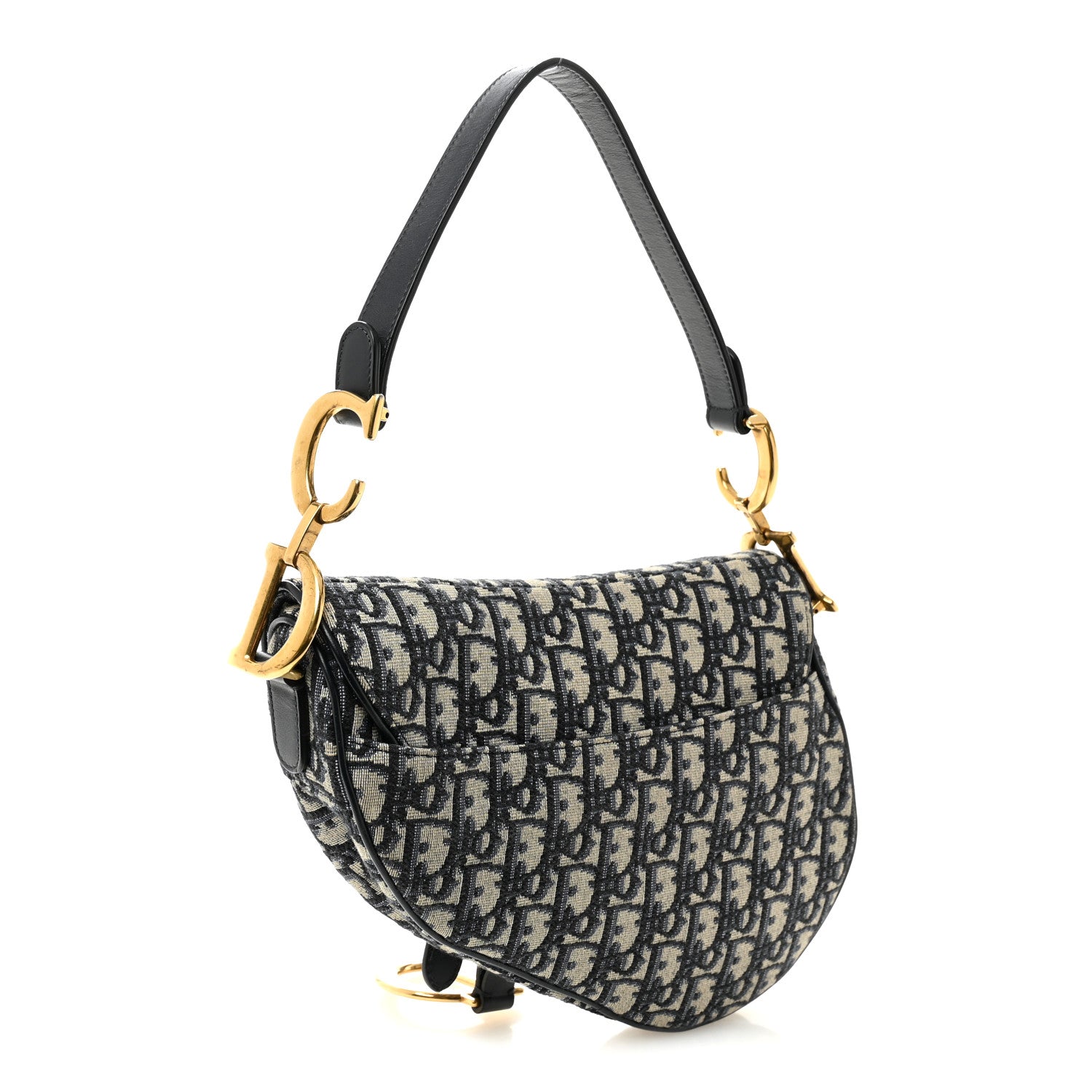 Christian Dior Oblique Saddle Bag Blue