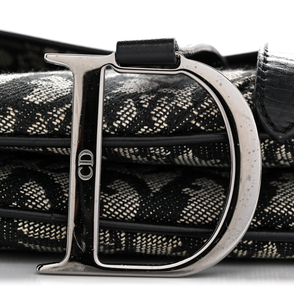 Christian Dior Monogram Saddle Bag Black