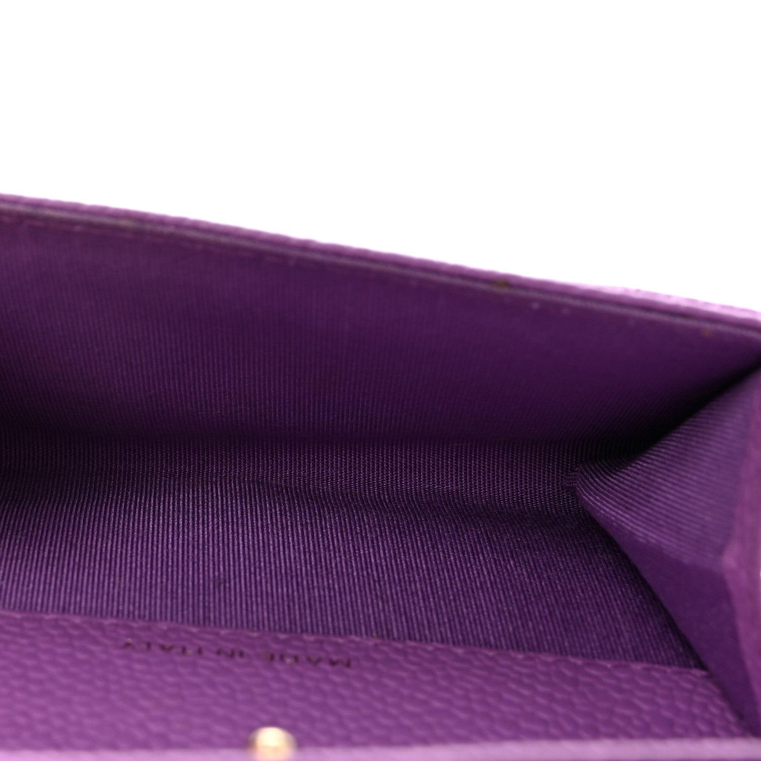 Caviar Quilted Boy Flap Card Holder Purple