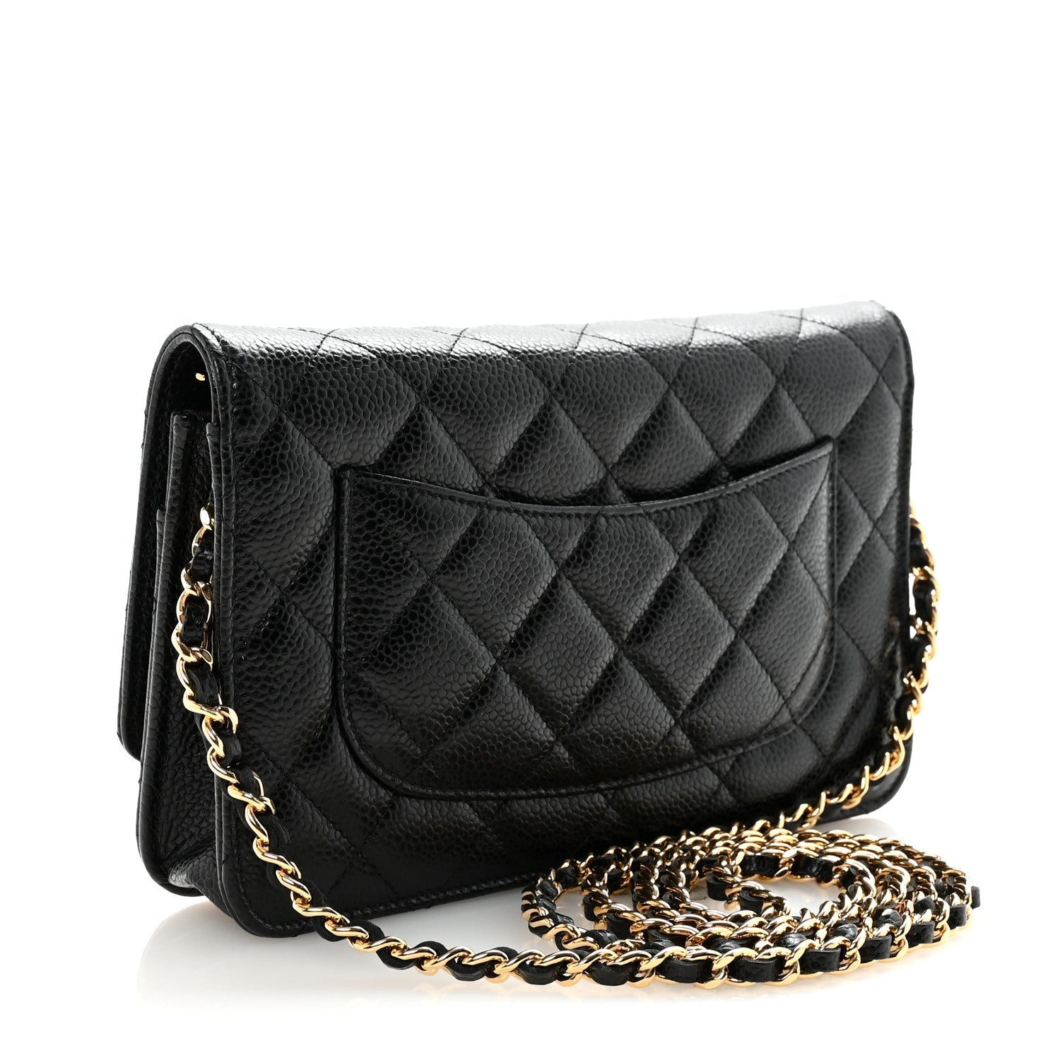 Chanel Caviar Quilted Wallet on Chain WOC Black