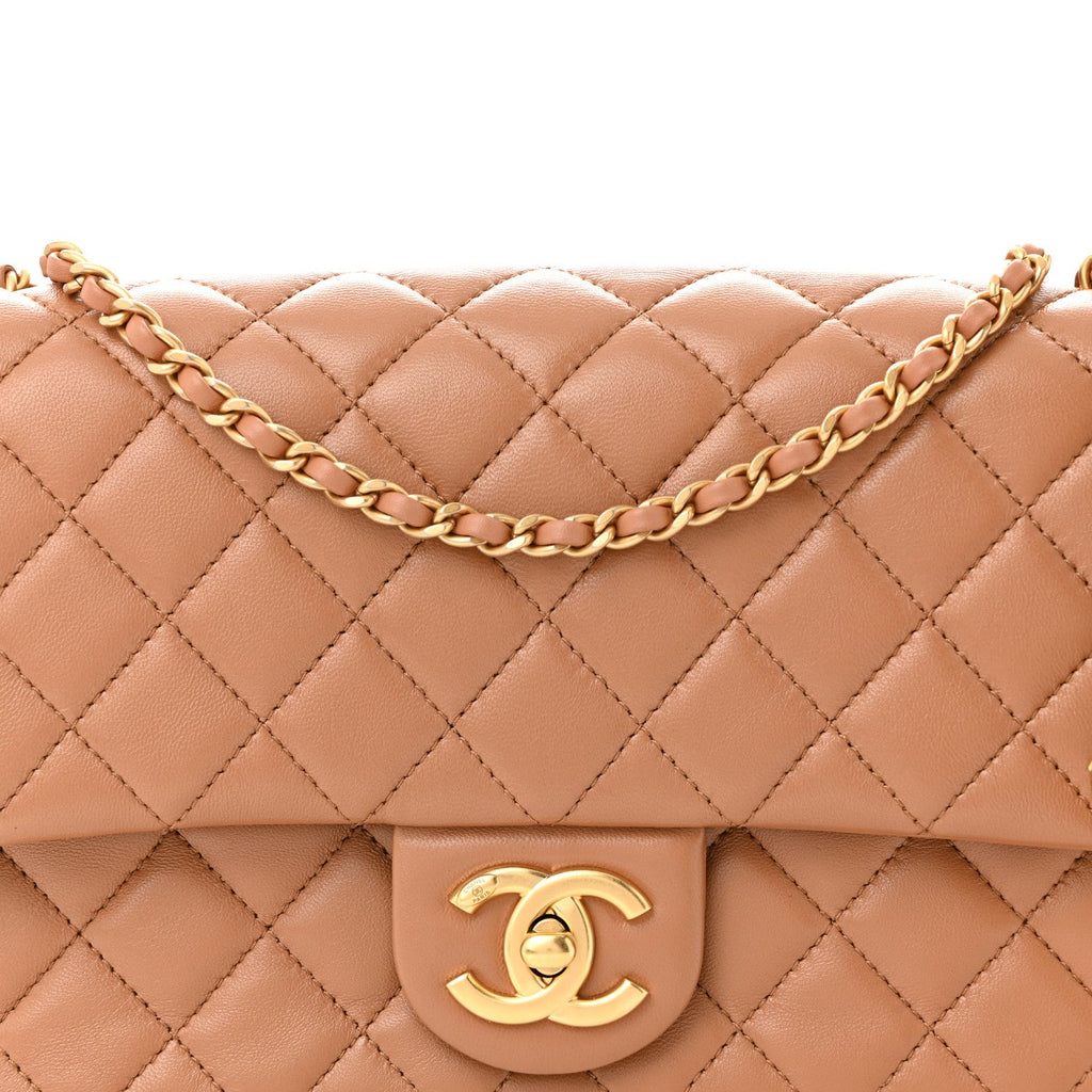 Chanel Lambskin Quilted Small CC Crush Flap Brown