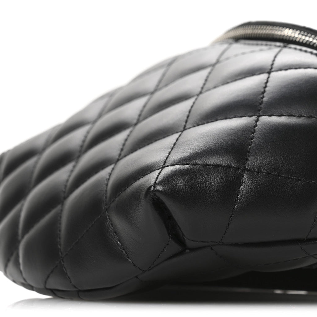 Chanel Calfskin Quilted Waist Belt Bag Black