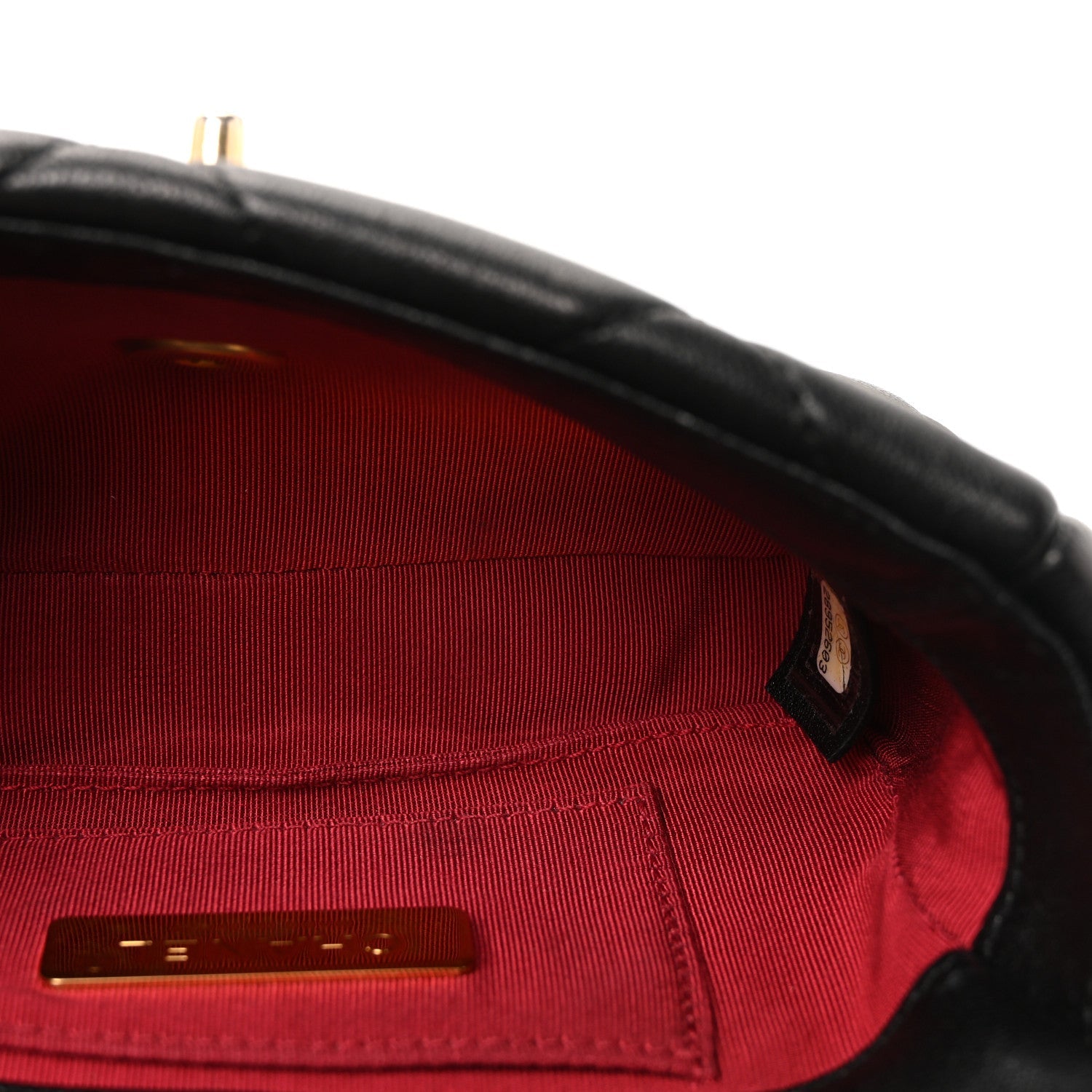 Chanel Goatskin Quilted Chanel 19 Waist Bag Black