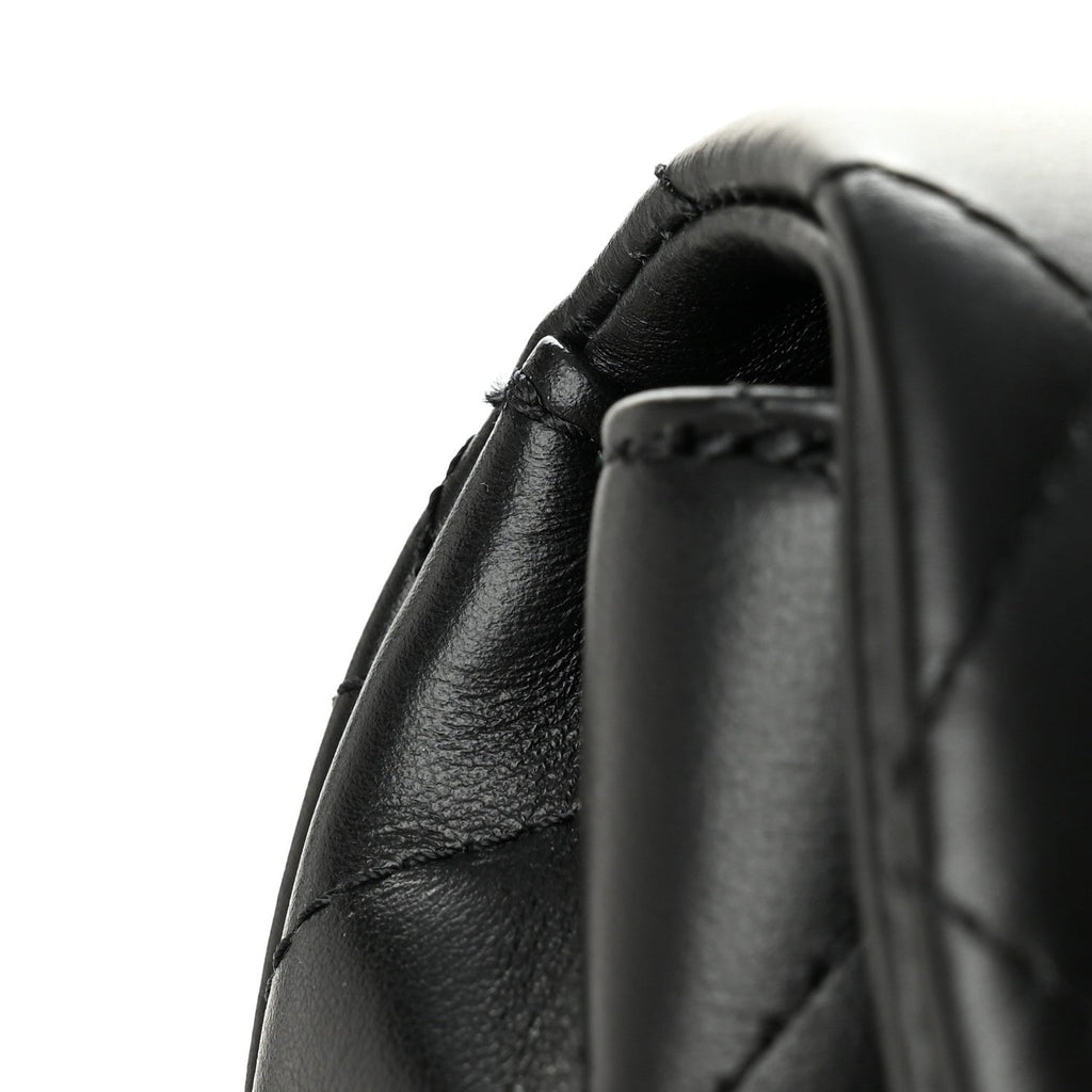Chanel Calfskin Quilted CC Uniform Flap Belt Bag Black