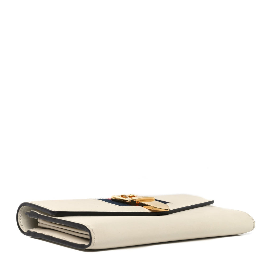 Gucci Calfskin Sylvie Continental Wallet White