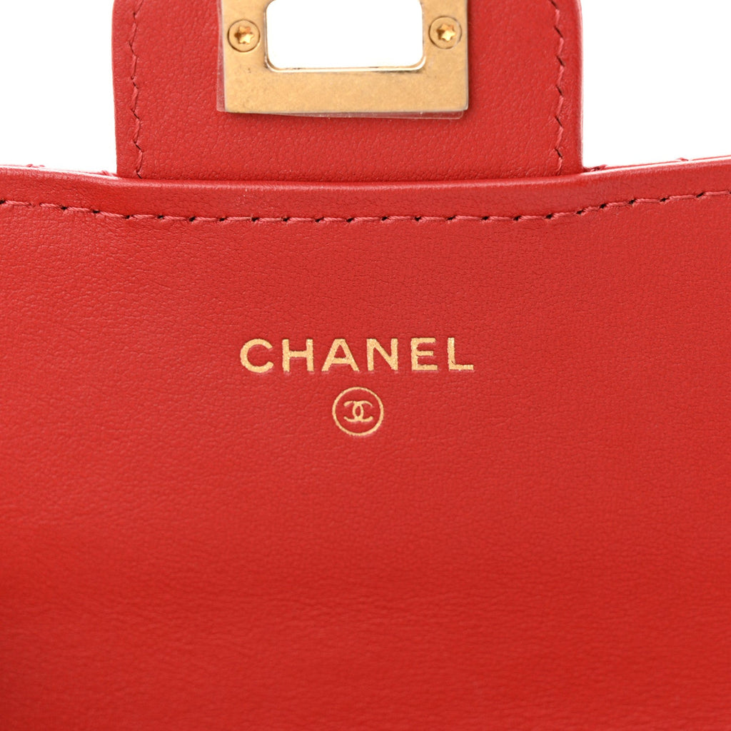 Chanel Aged Calfskin Quilted 2.55 Reissue Clutch With Chain Red