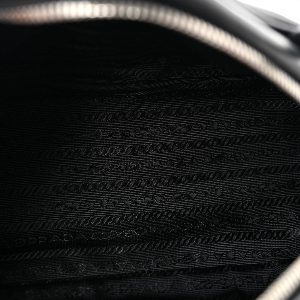 Prada Grace Lux Triangle Top Handle Shoulder Bag Black