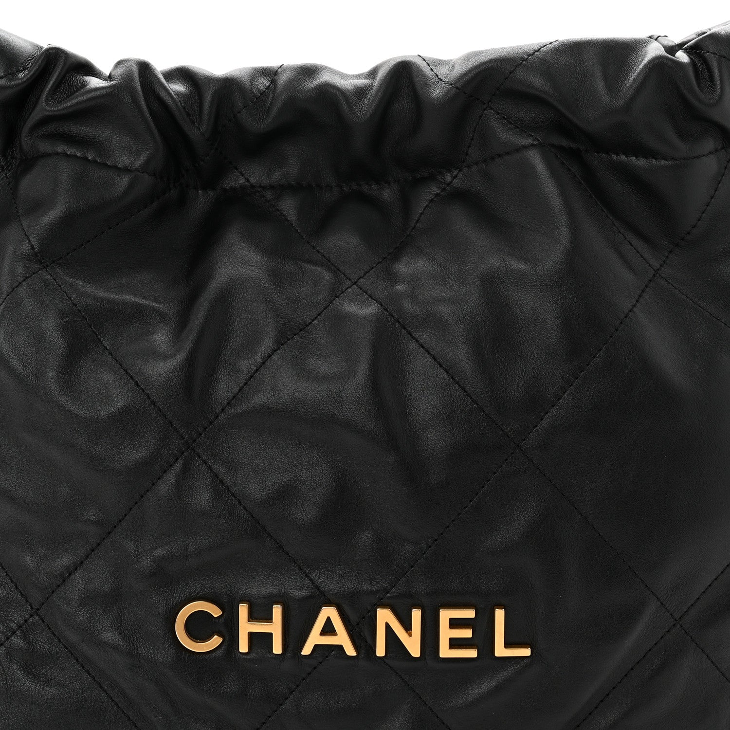 Chanel Shiny Calfskin Quilted Small Chanel 22 Black