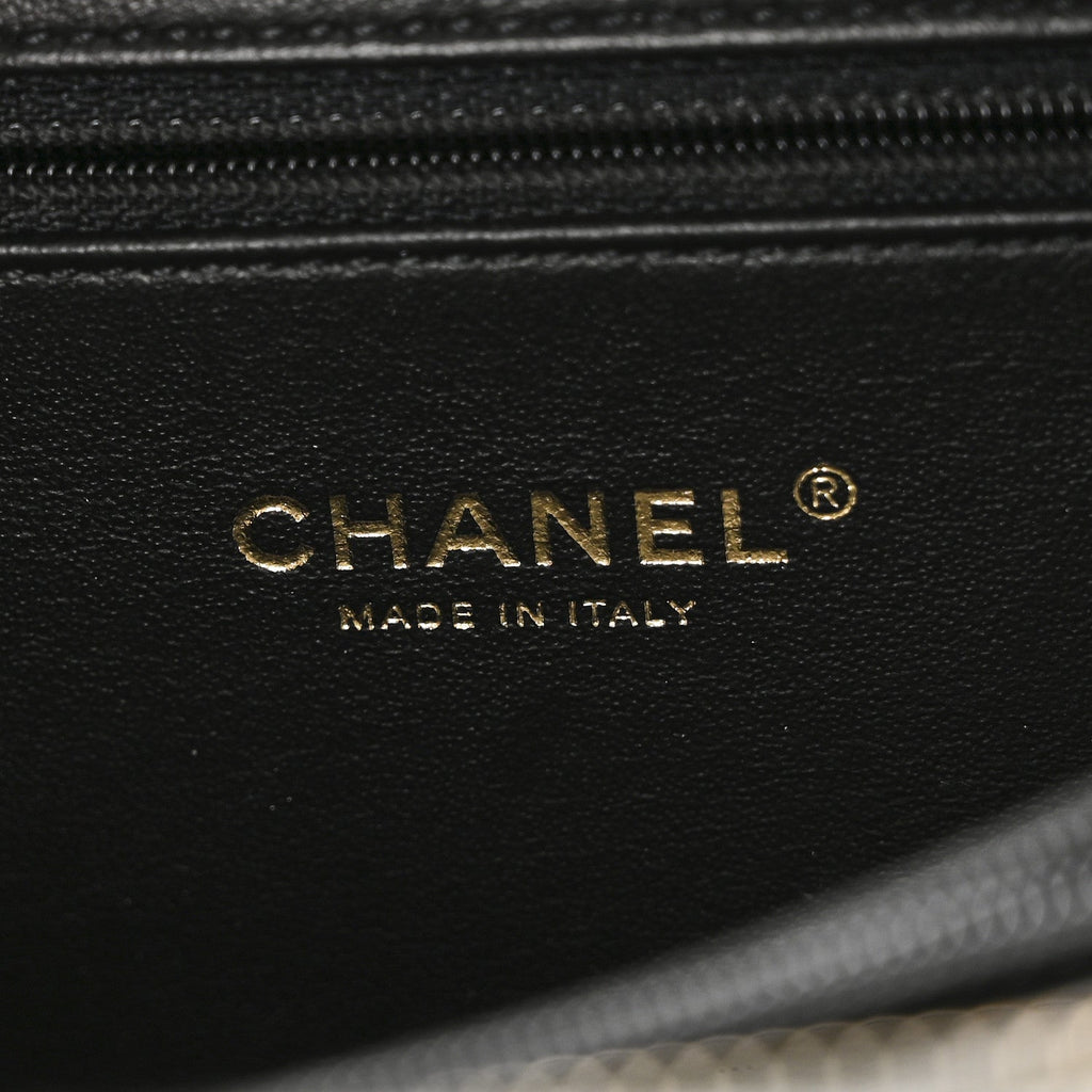 Chanel Caviar Quilted Medium CC Filigree Vanity Case Black