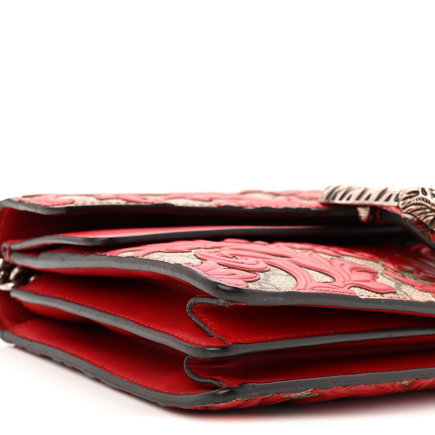Gucci GG Supreme Monogram Arabesque Dionysus Shoulder Bag Hibiscus Red