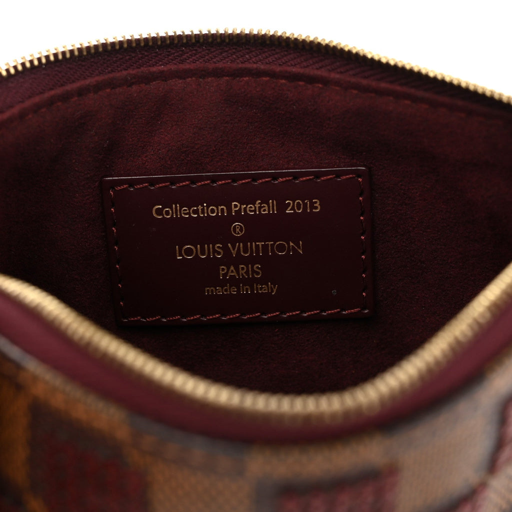 Louis Vuitton Damier Paillettes Mini Pochette Accessories Red