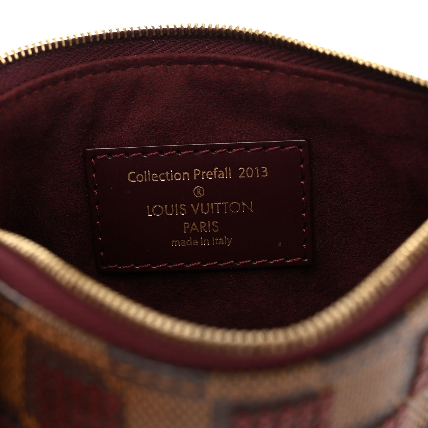 Louis Vuitton Damier Paillettes Mini Pochette Accessories Red