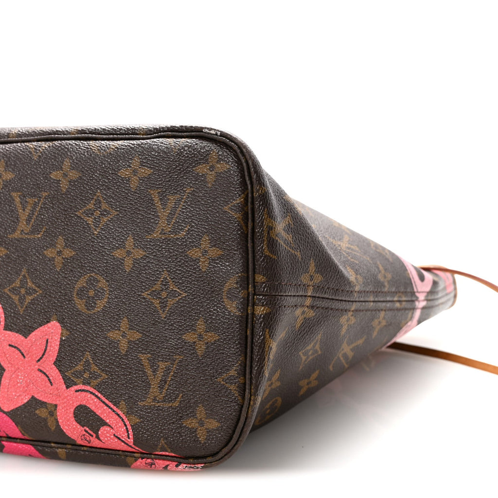 Louis Vuitton Monogram Bay Neverfull MM Rose Ballerine Poppy