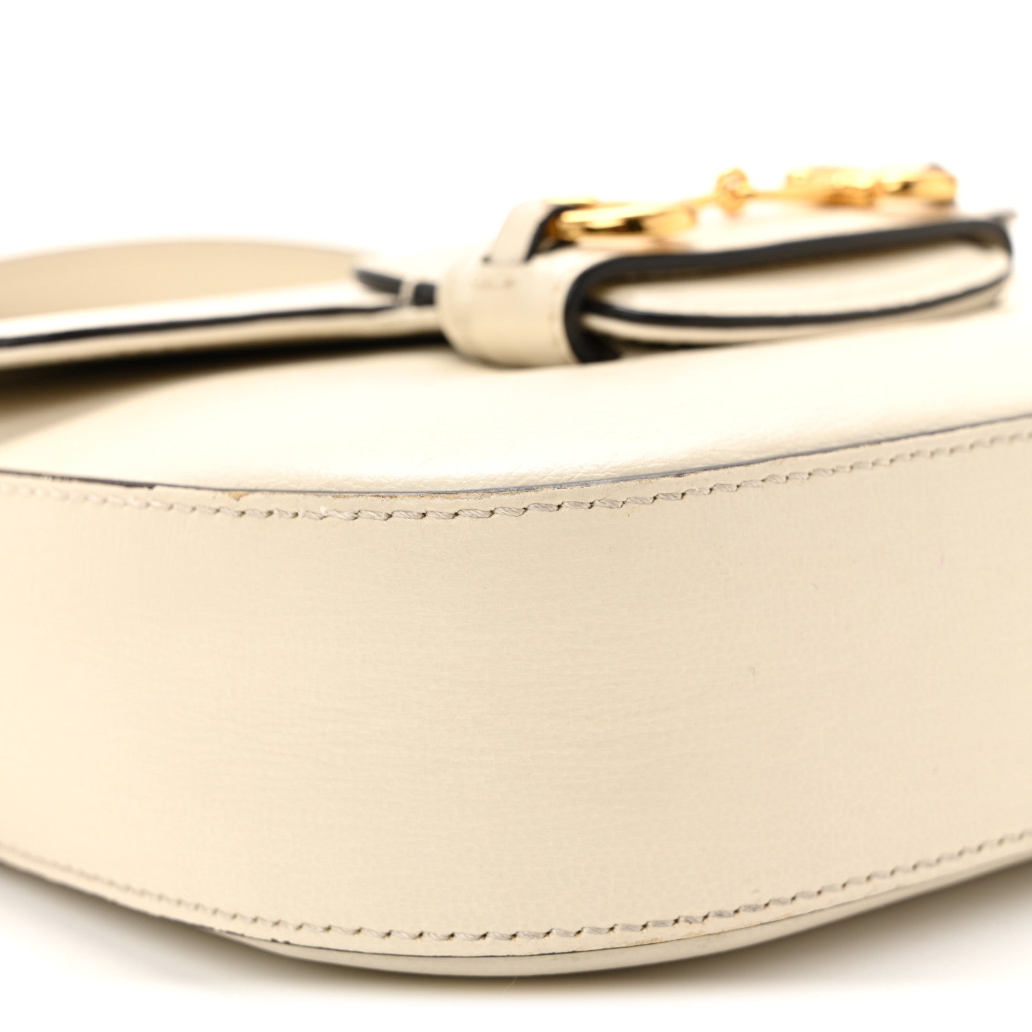 Gucci Azalea Calfskin Web Mini Horsebit 1955 Shoulder Bag Mystic White