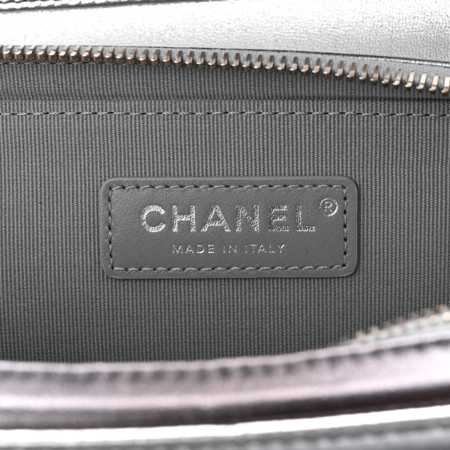 Chanel Metallic Lambskin Large Like A Wallet Flap Silver