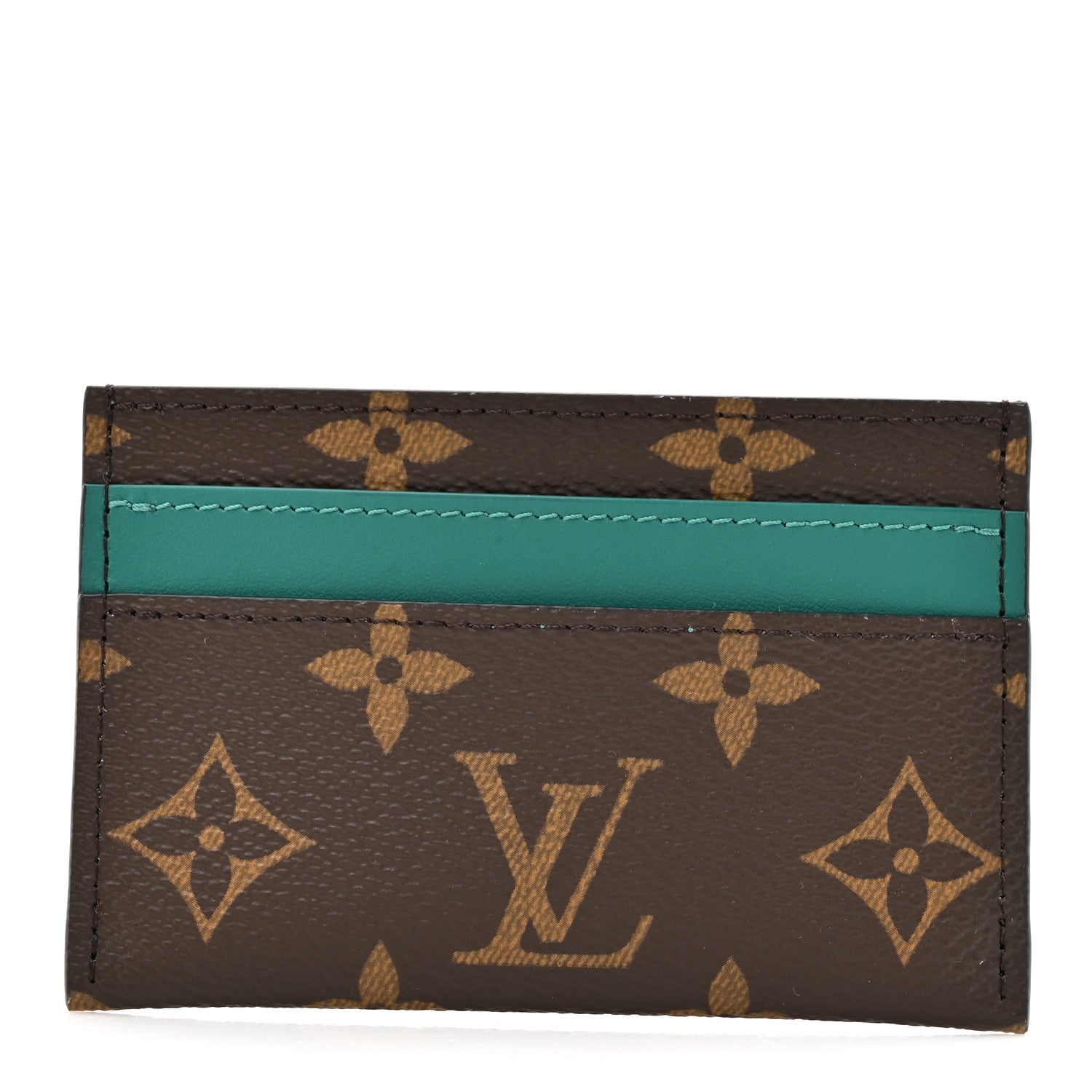 Louis Vuitton Monogram Macassar Double Card Holder Borneo Green
