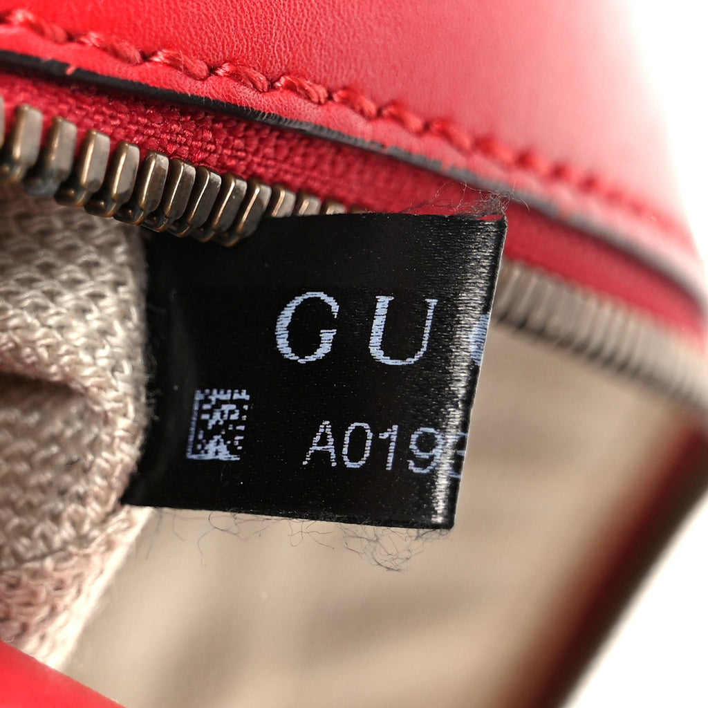 Gucci Calfskin Web Small Webby Bee Shoulder Bag Red
