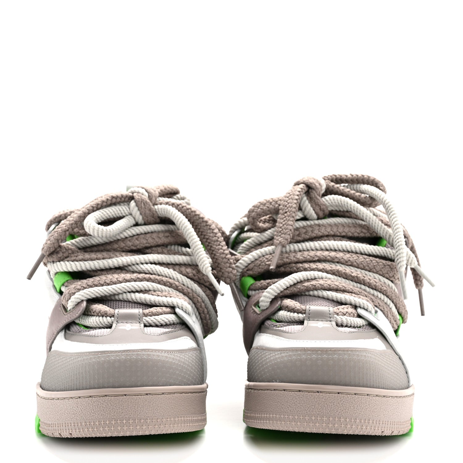 Louis Vuitton Calfskin Mens LV Skate Sneaker 9 Grey Green