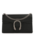 Gucci Calfskin Super Mini Dionysus Shoulder Bag Black
