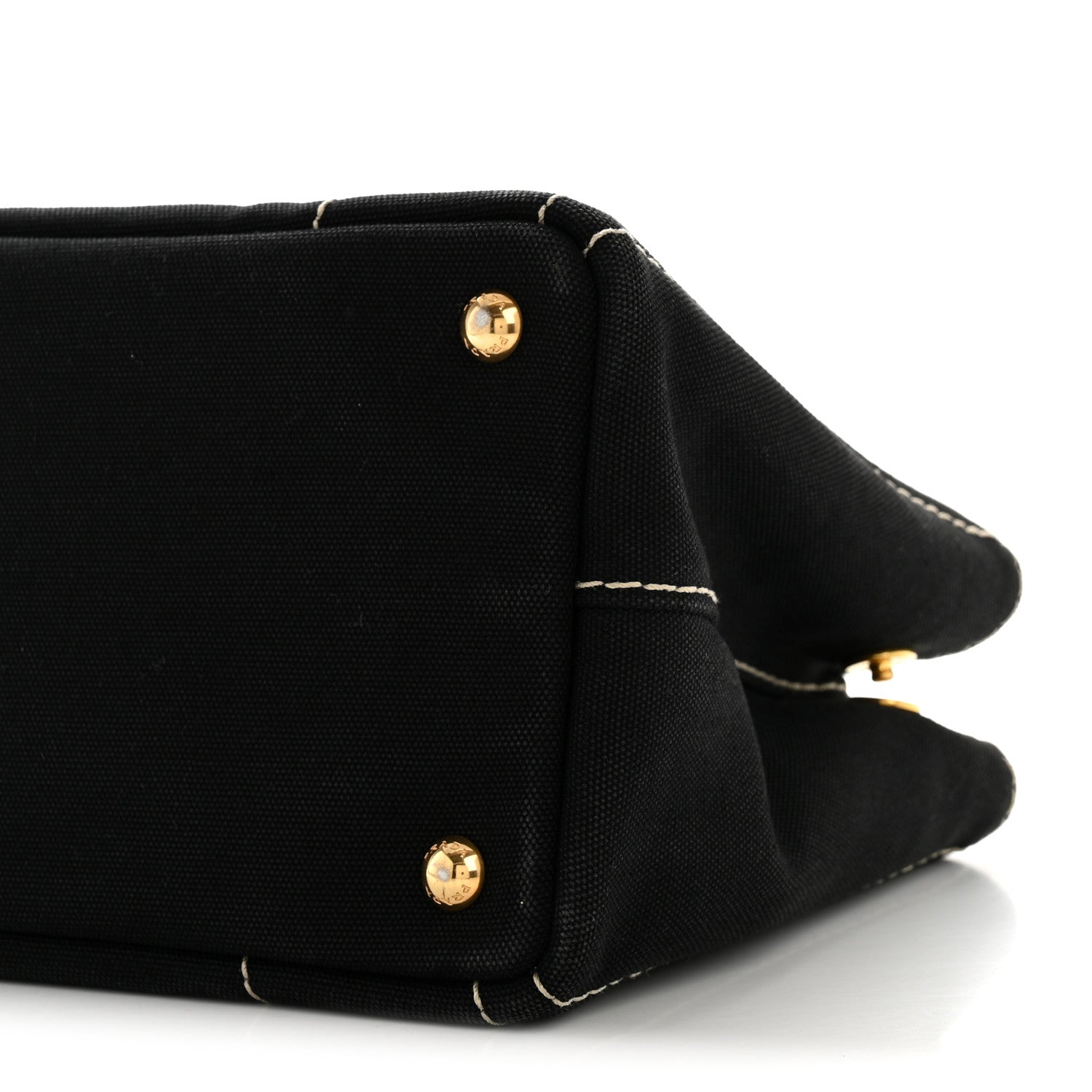 Prada Canapa Small Logo Tote Black Talco