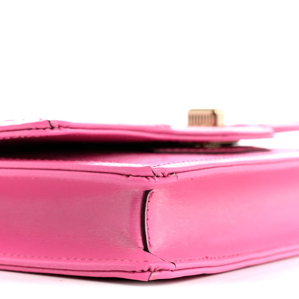 Gucci GG Monogram Scratch Lux Calfskin Mini Luce Shoulder Bag Rose Dark Blossom