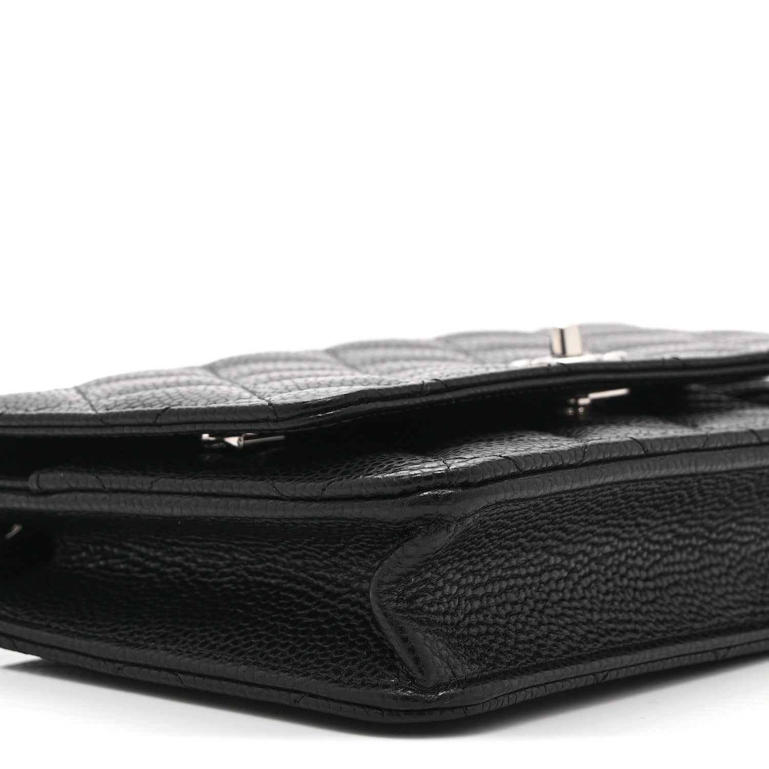 Chanel Caviar Quilted CC Turnlock Wallet On Chain WOC Black