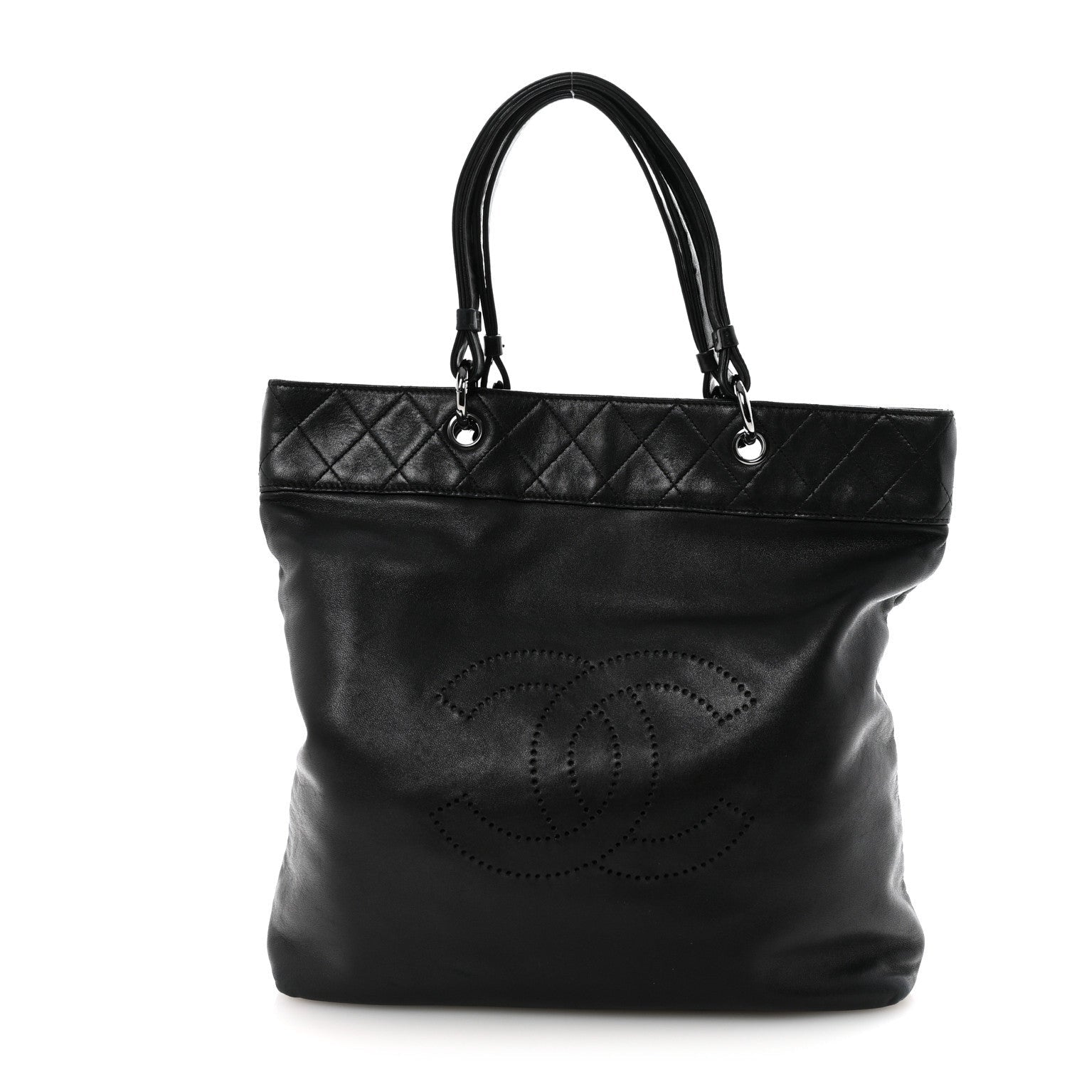Chanel Lambskin CC Shoulder Bag Black