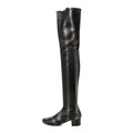 Metallic Lambskin Star Fantasy High Boots 36.5 Dark Grey