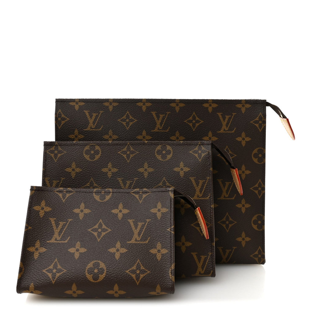 Louis Vuitton Monogram Trio Toilet Pouch Set