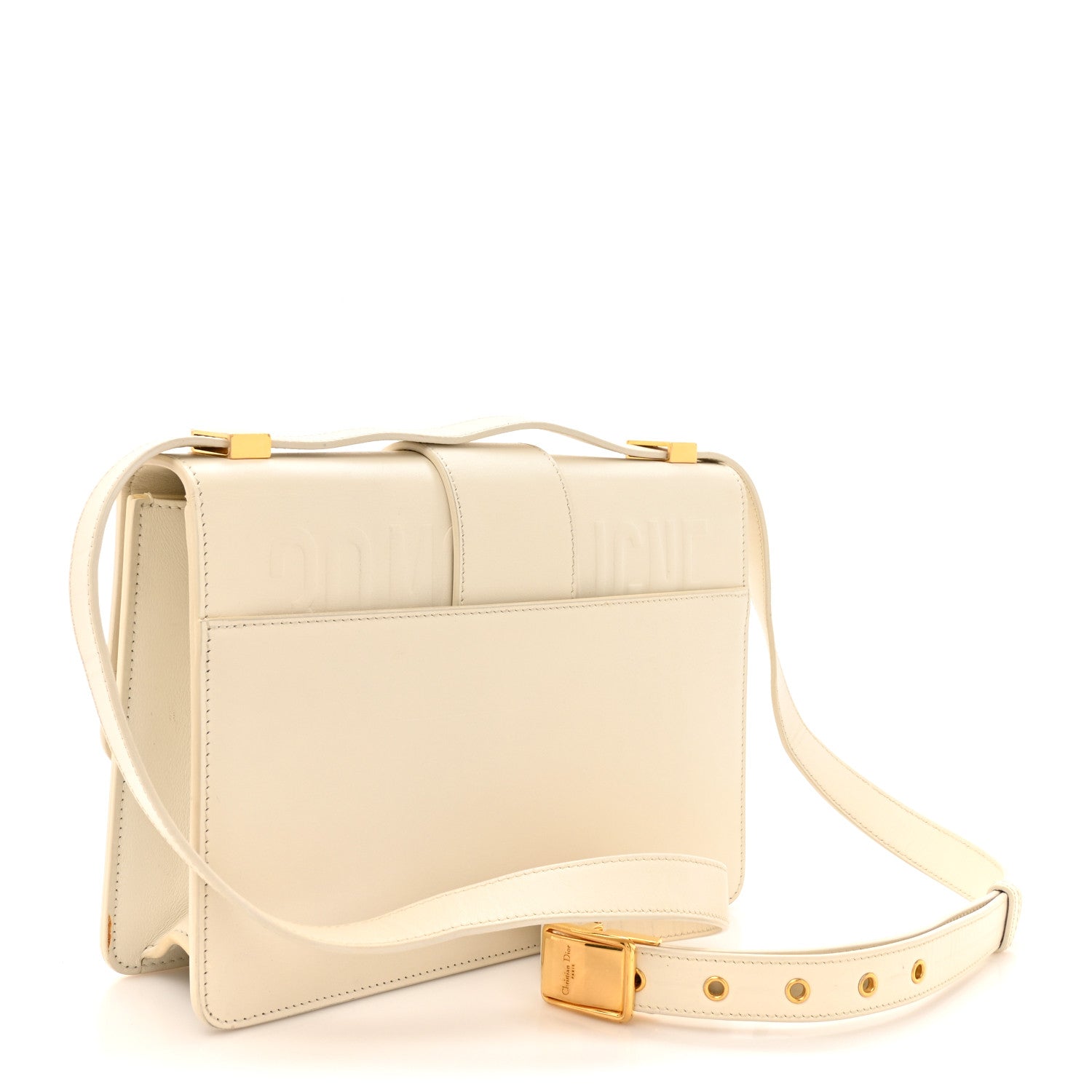 Christian Dior Box Calfskin 30 Montaigne Flap Bag Latte