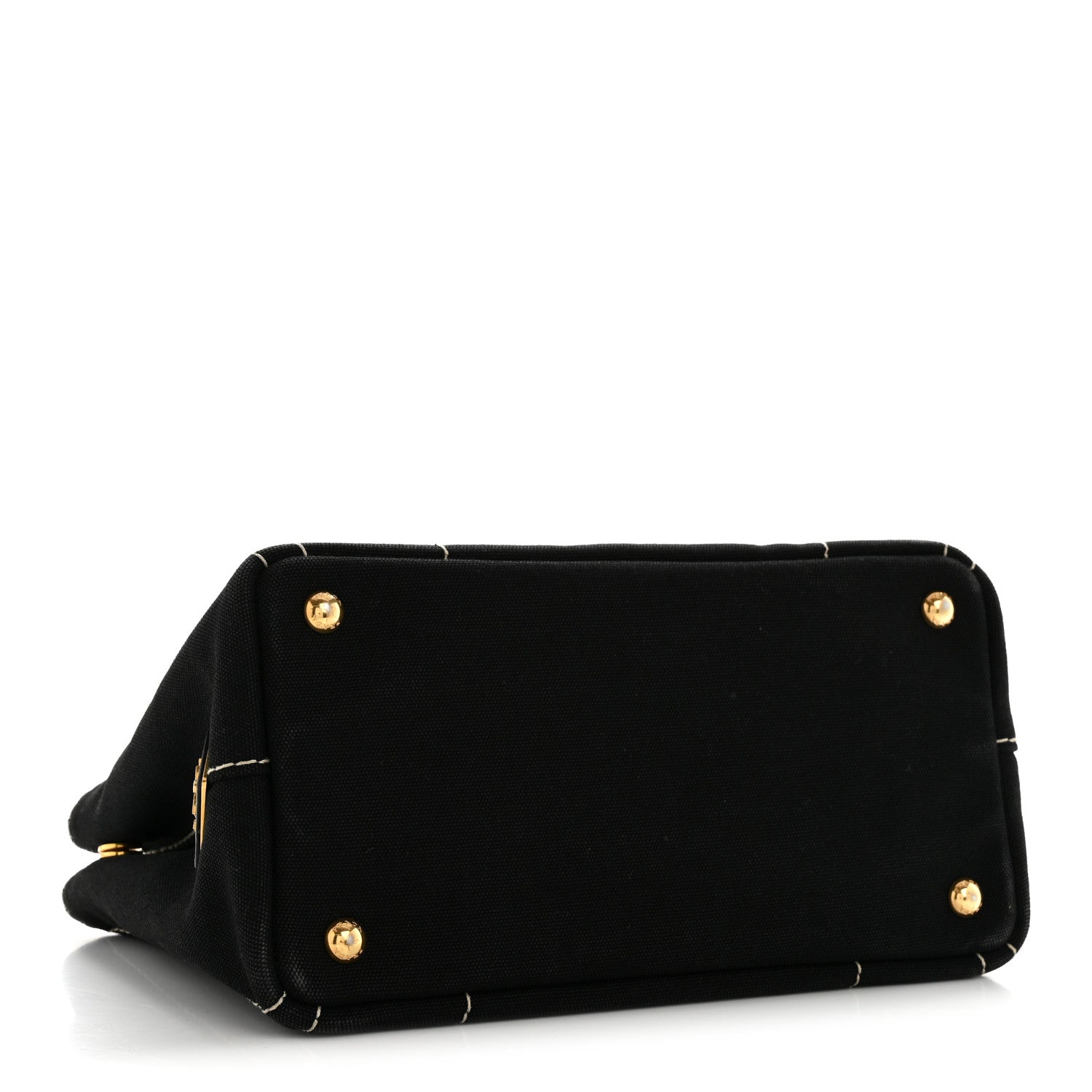 Prada Canapa Small Logo Tote Black Talco