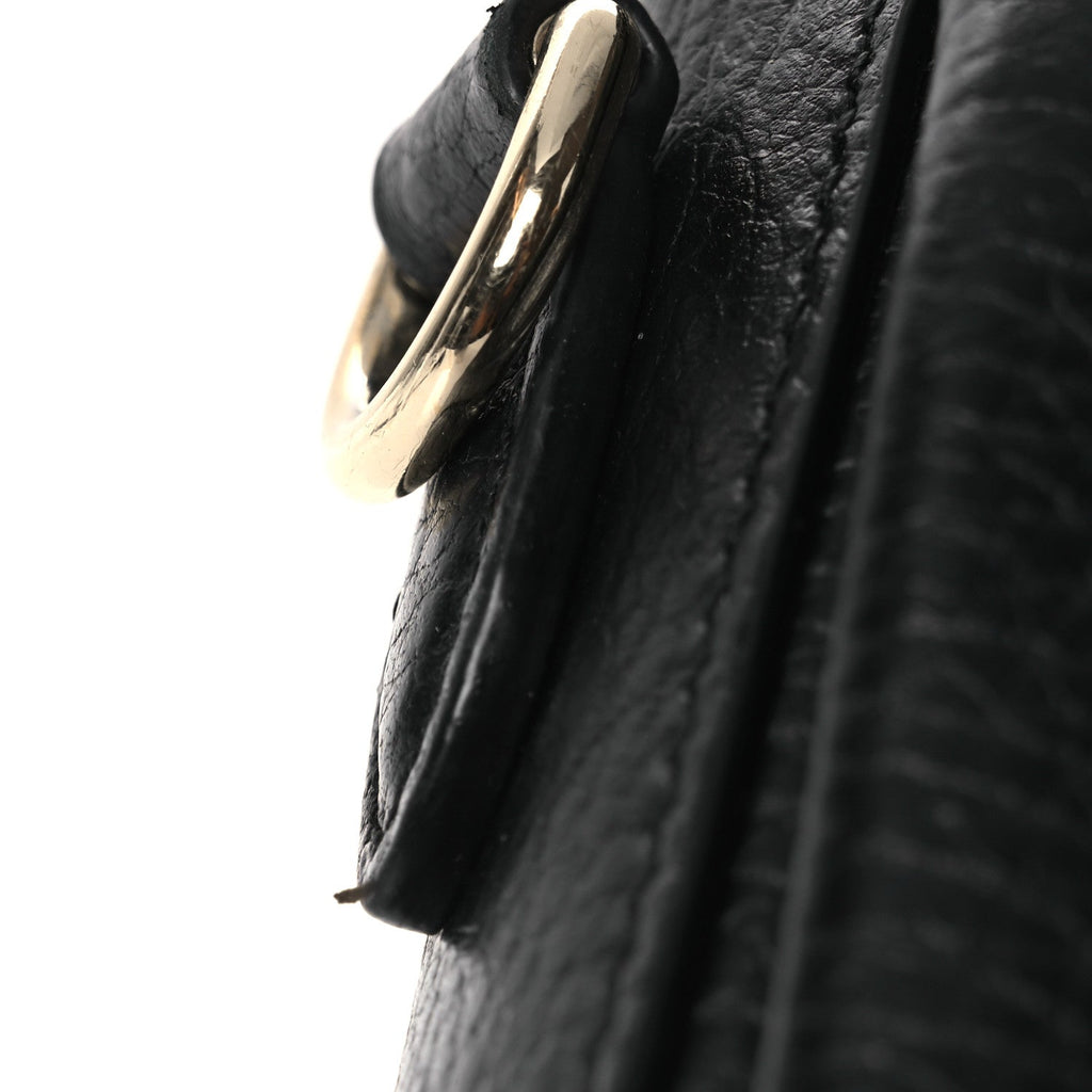 Gucci Dollar Calfskin Interlocking G Crossbody Bag Black