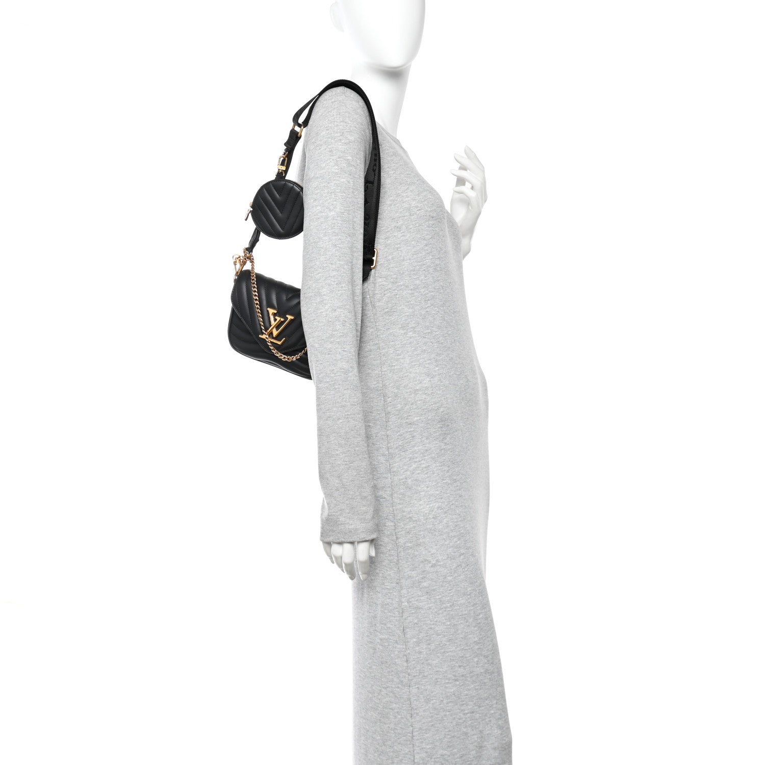 Louis Vuitton Calfskin New Wave Multi Pochette Black