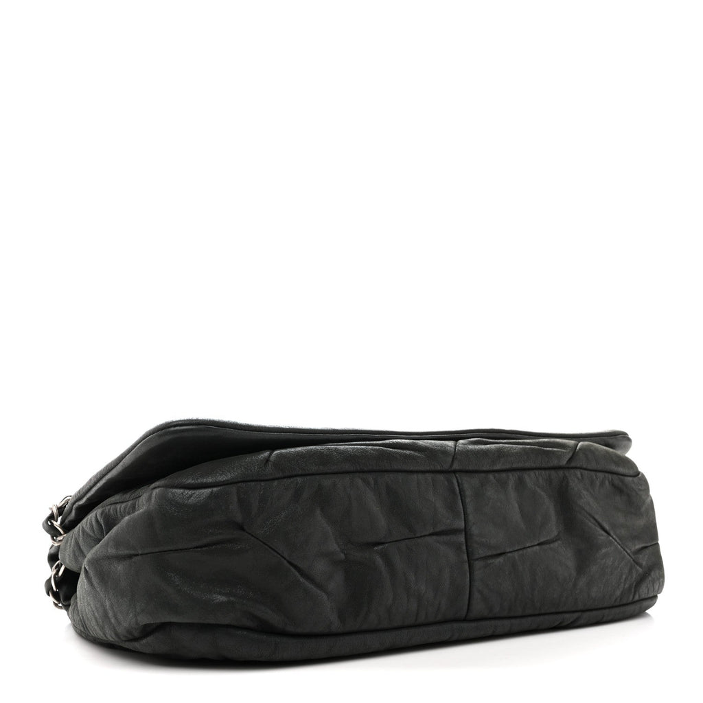 Chanel Iridescent Calfskin Glint Accordion Flap Black