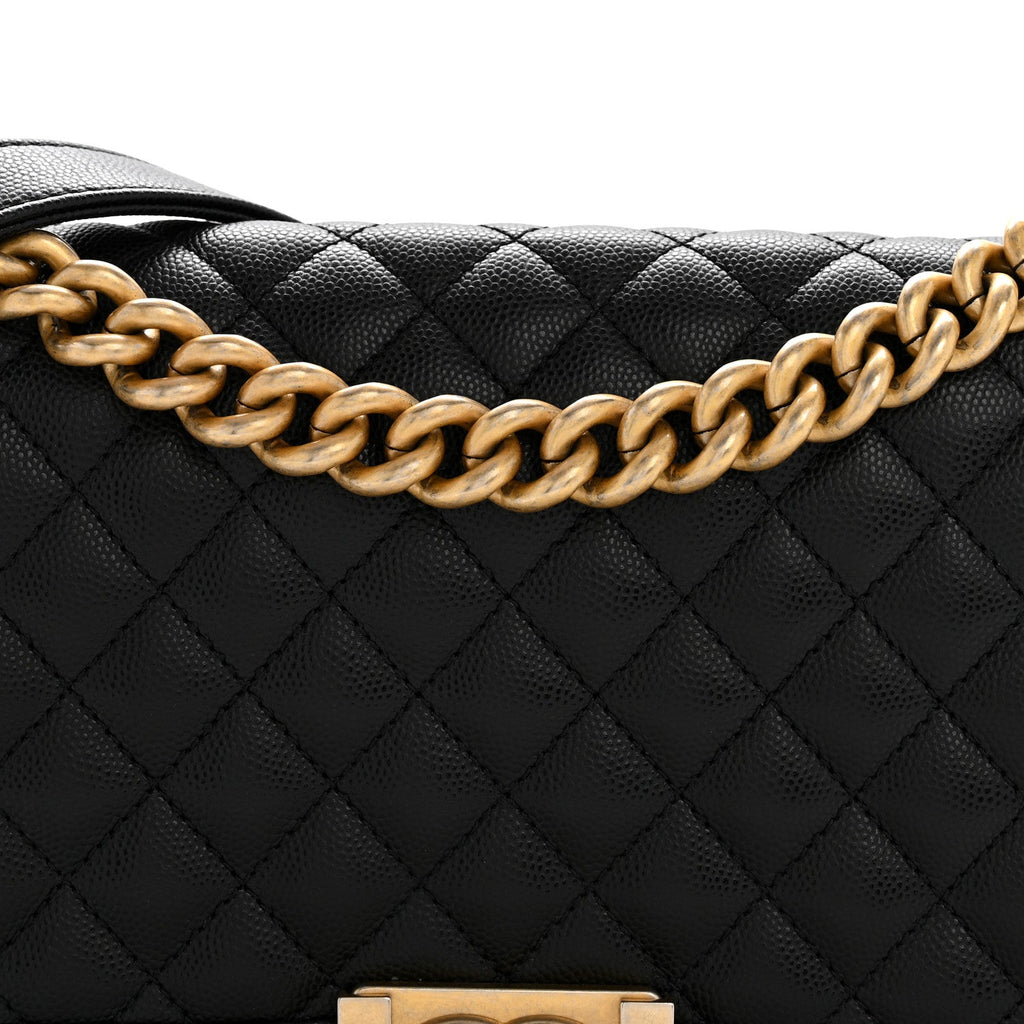 Chanel Caviar Quilted Medium Boy Flap Black