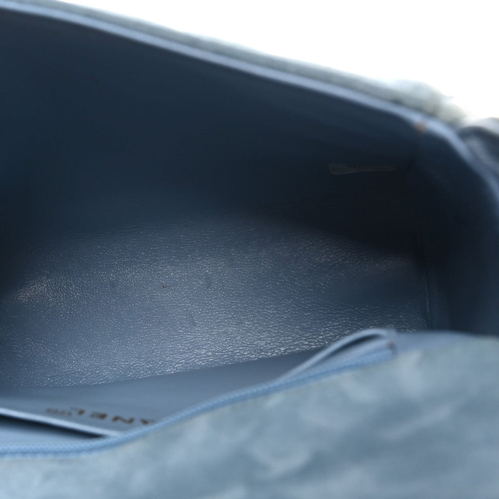 Chanel Suede Small Messenger Flap Light Blue
