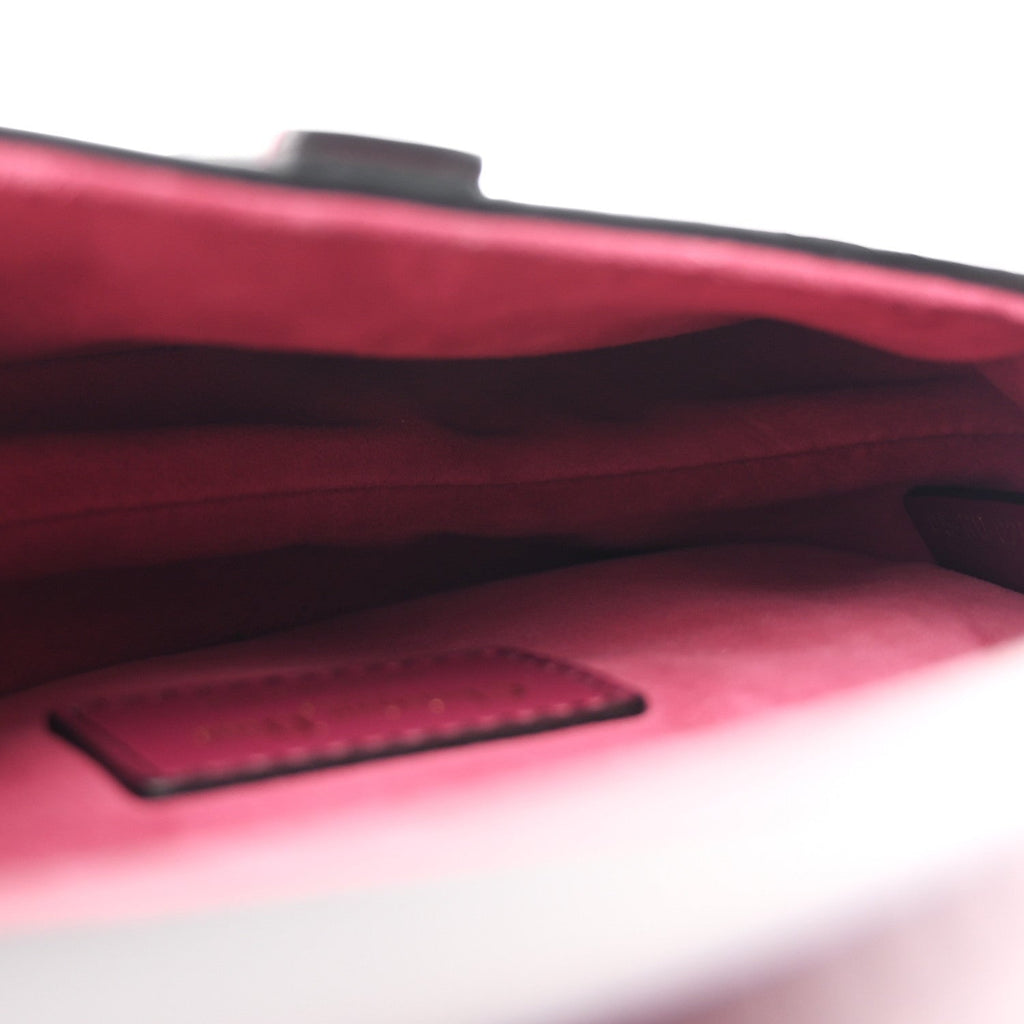 Christian Dior Supple Calfskin Mini Saddle Bag With Strap Purple