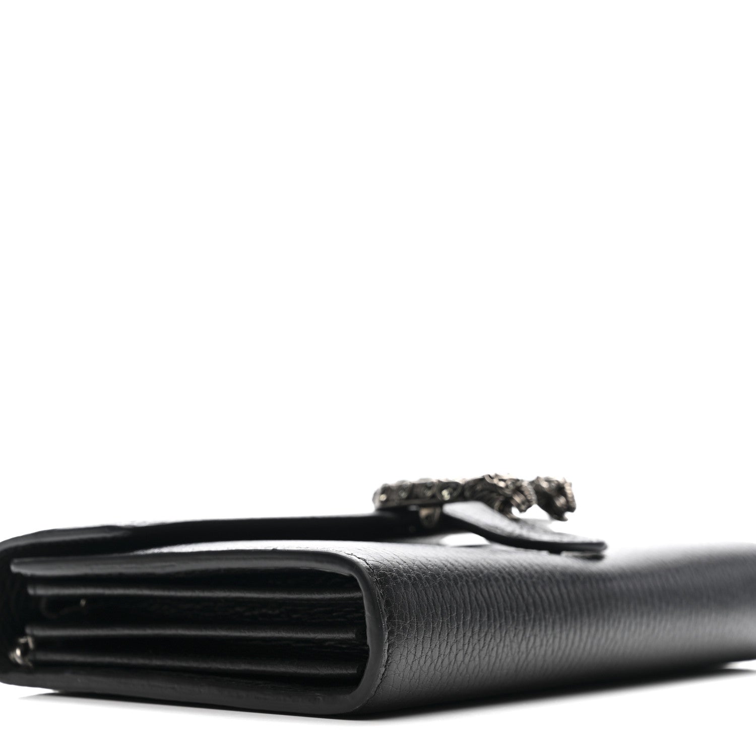 Gucci Calfskin Mini Dionysus Chain Wallet Black