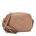 Gucci Pebbled Calfskin Small Soho Disco Bag Rose Beige