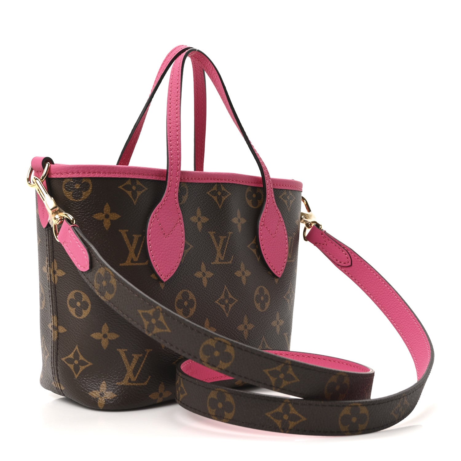 Louis Vuitton Monogram Neverfull Inside Out Bandouliere BB Rose Pondichery