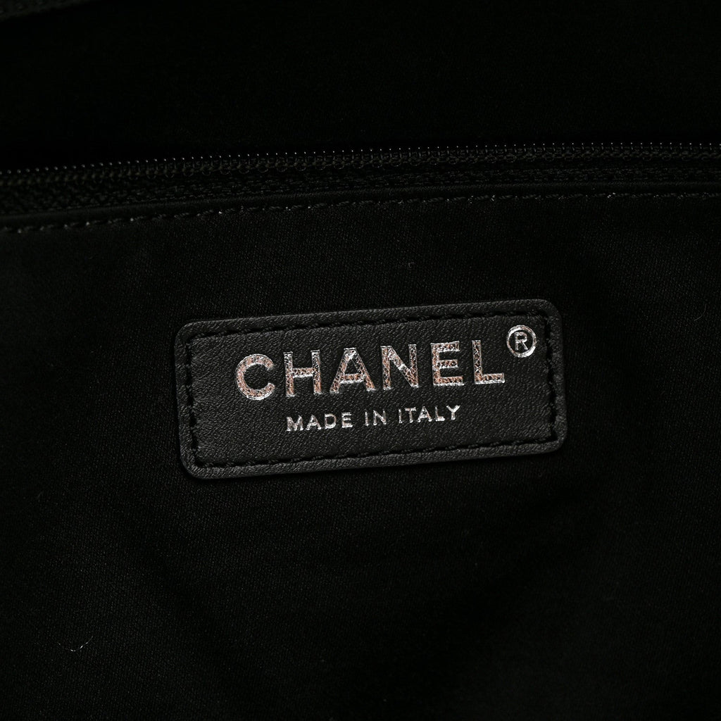 Chanel Metallic Calfskin Stitched CC Club Monaco Tote Silver