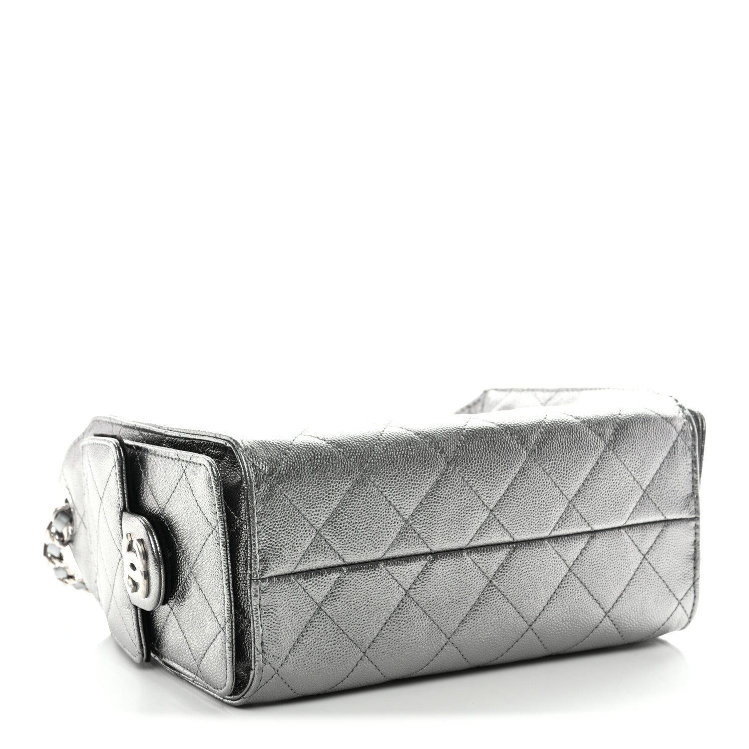 Chanel Metallic Caviar Quilted Mini Chanel 25 Handbag Anthracite