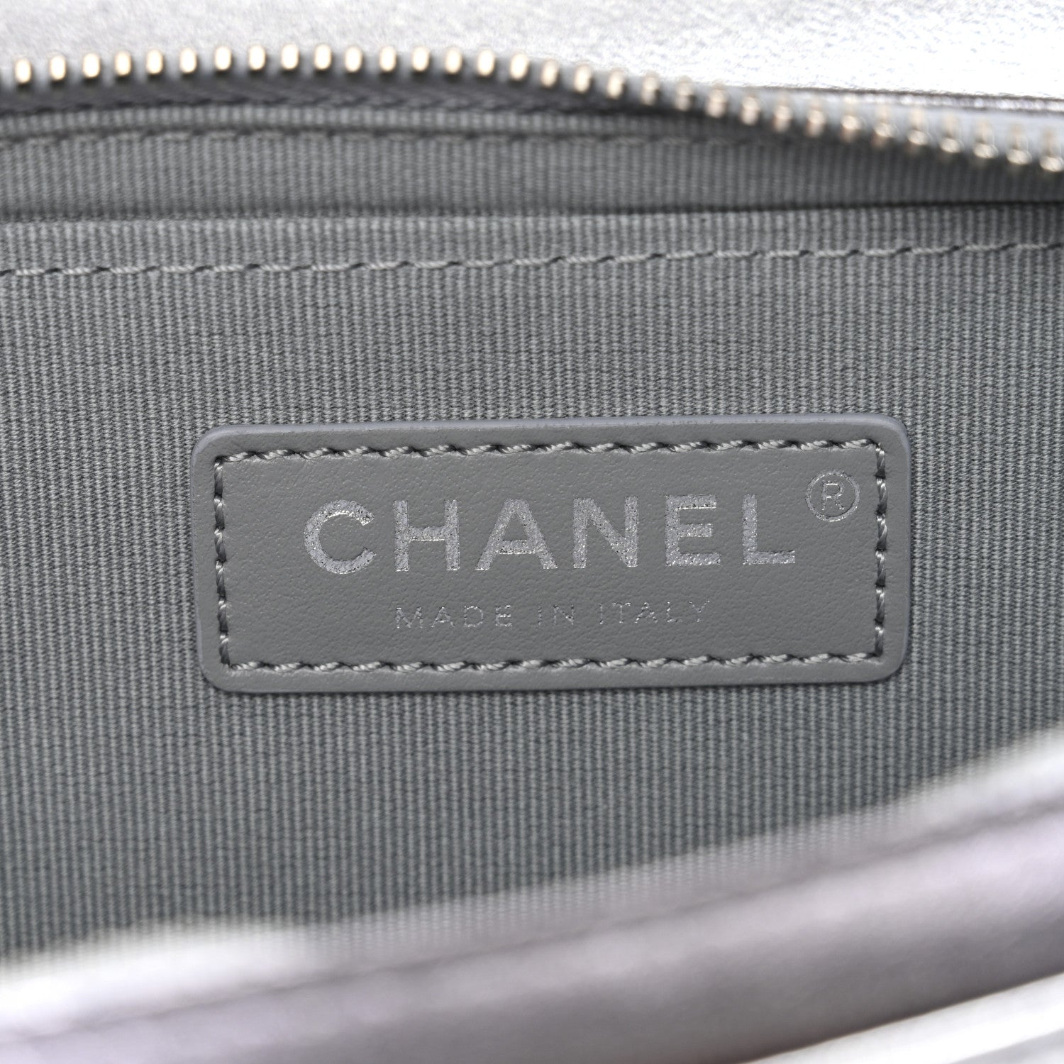 Chanel Metallic Lambskin Like A Wallet Flap Silvery Black