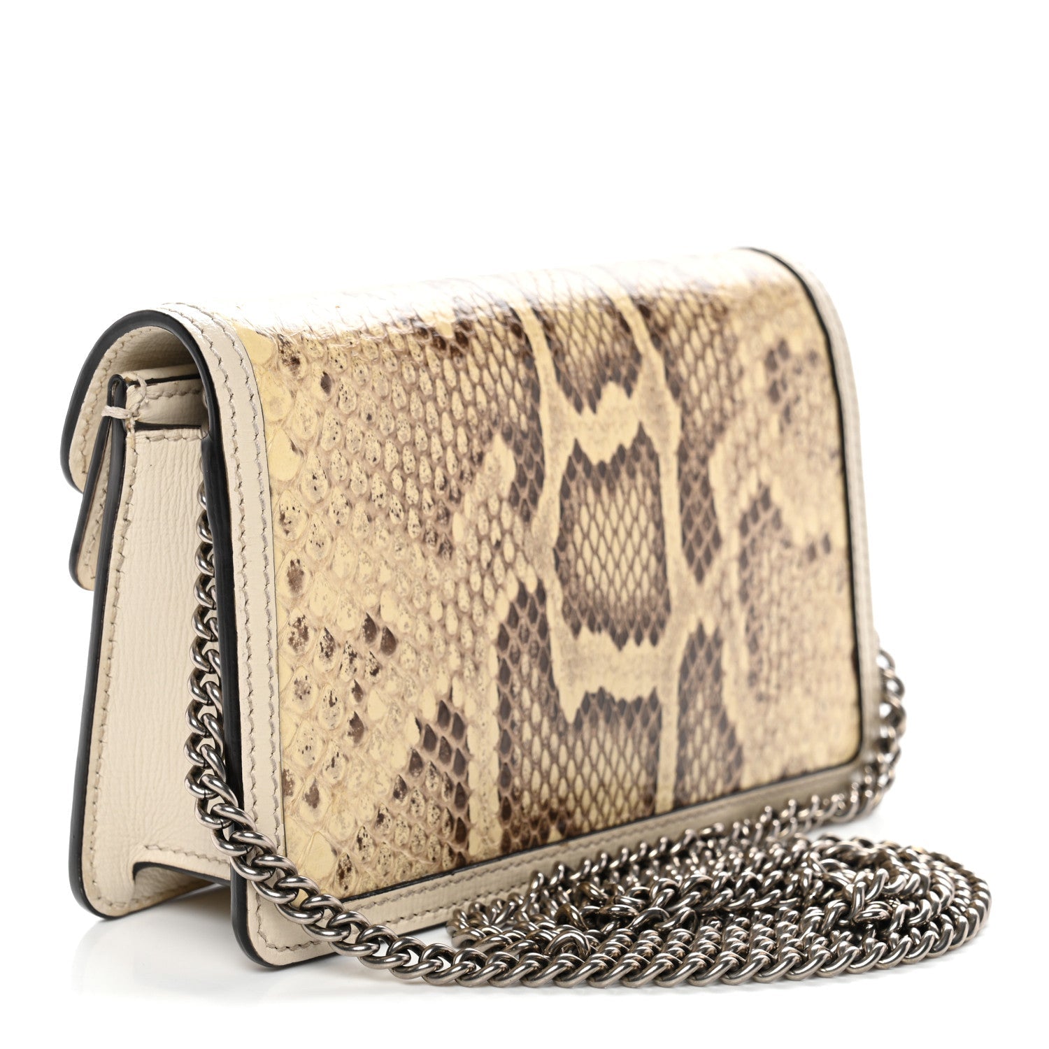 Gucci Snakeskin Azalea Calfskin Enamel Super Mini Dionysus Shoulder Bag New Rock White Electric Blue