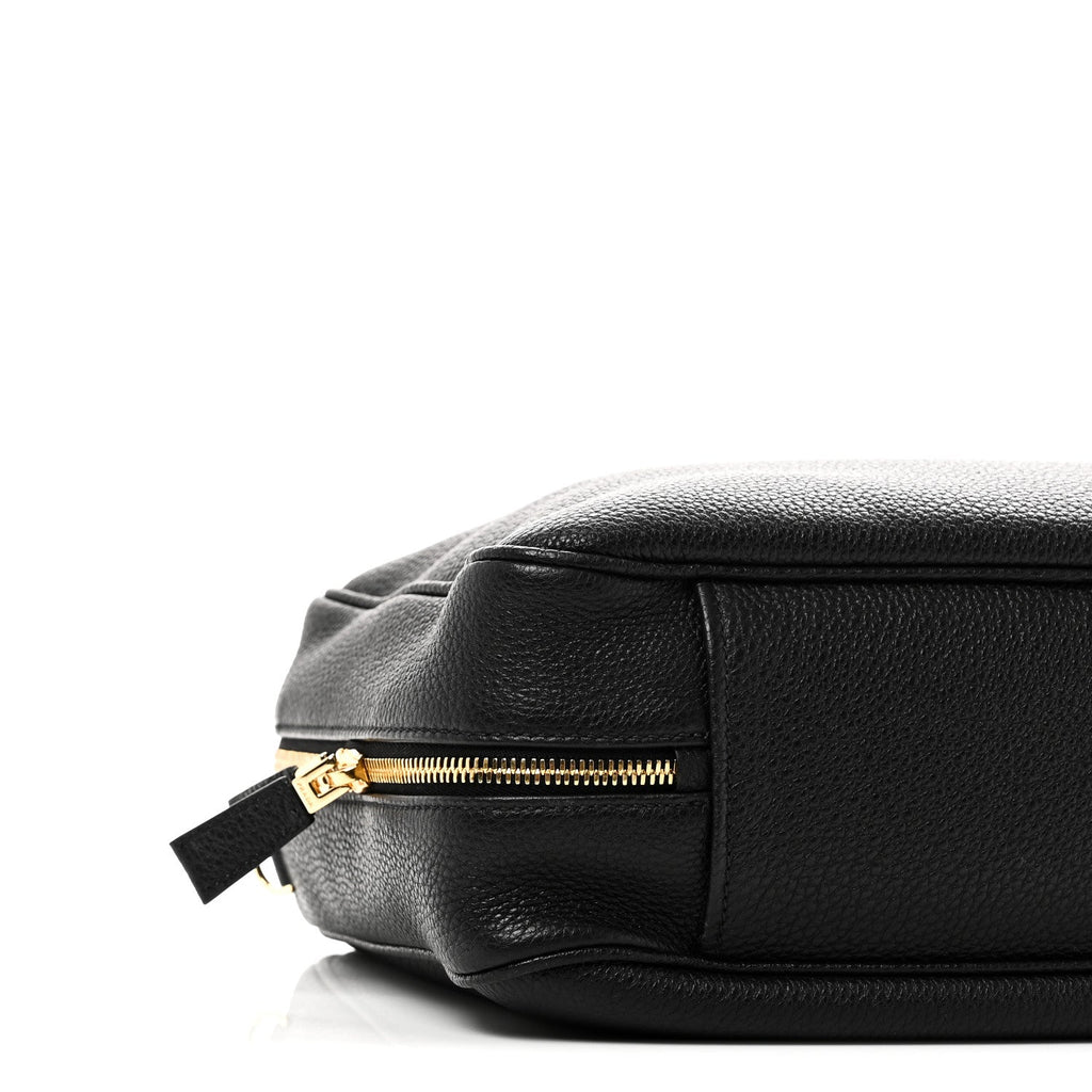 Prada Vitello Daino Soft Large Top Handle Bag Black