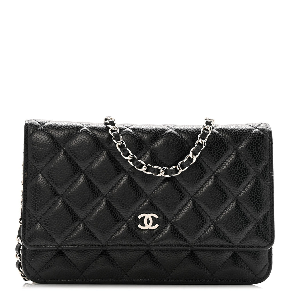 Chanel Caviar Quilted Wallet on Chain WOC Black